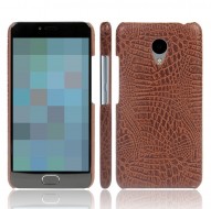 Кожаный чехол-накладка с имитацией кожи крокодила для Meizu M5 Коричневый