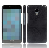 Кожаный чехол-накладка с имитацией кожи крокодила для Meizu M5 Черный