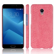 Кожаный чехол-накладка с имитацией кожи крокодила для Meizu M5 Note Розовый