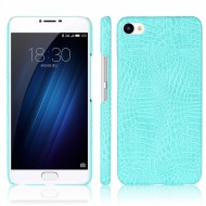 Кожаный чехол-накладка с имитацией кожи крокодила для Meizu U10 Бирюзовый