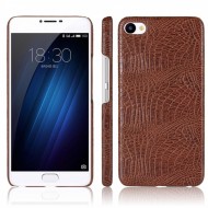 Кожаный чехол-накладка с имитацией кожи крокодила для Meizu U10 Коричневый