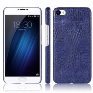 Кожаный чехол-накладка с имитацией кожи крокодила для Meizu U10 Синий
