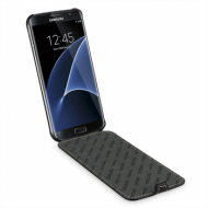 Кожаный чехол (флип) TETDED для Samsung G935F Galaxy S7 Edge Черный / Black