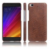 Кожаный чехол-накладка с имитацией кожи крокодила для Xiaomi Mi 5s Коричневый