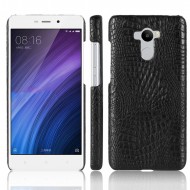 Кожаный чехол-накладка с имитацией кожи крокодила для Xiaomi Redmi 4 Pro / Redmi 4 Prime Черный
