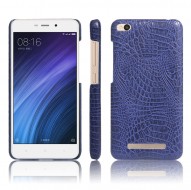 Кожаный чехол-накладка с имитацией кожи крокодила для Xiaomi Redmi 4a Синий