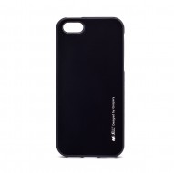 TPU чехол Mercury iJelly Metal series для Apple iPhone 5/5S/SE Черный