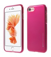 TPU чехол Mercury iJelly Metal series для Apple iPhone 7 (4.7") Малиновый
