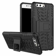 Противоударный двухслойный чехол Shield для Huawei P10 Plus с подставкой Черный