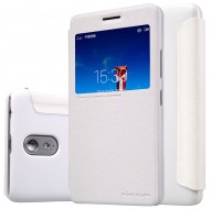 Кожаный чехол (книжка) Nillkin Sparkle Series для Lenovo Vibe P1m Белый