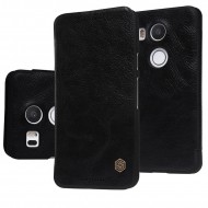 Кожаный чехол (книжка) Nillkin Qin Series для LG Google Nexus 5x Черный