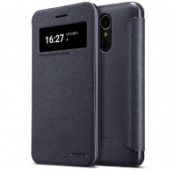 Кожаный чехол (книжка) Nillkin Sparkle Series для LG K10 (2017) X400 Черный