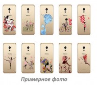 TPU чехол Cute Print для Meizu M5 Girl (balloon)