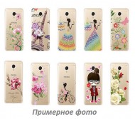 TPU чехол Cute Print для Meizu M5 Girl (Butterfly colors)