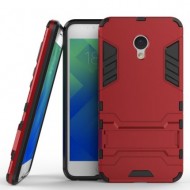 Ударопрочный чехол-подставка Transformer для Meizu M5 с мощной защитой корпуса Красный / Dante Red