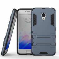 Ударопрочный чехол-подставка Transformer для Meizu M5 Note с мощной защитой корпуса Серый / Metal slate