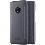 Кожаный чехол (книжка) Nillkin Sparkle Series для Motorola Moto G5 Plus Черный
