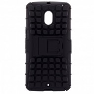 Противоударный двухслойный чехол Shield для Motorola Moto X Style (XT1572) с подставкой Черный