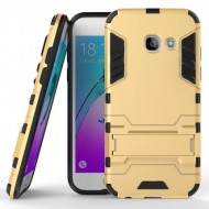 Ударопрочный чехол-подставка Transformer для Samsung A520 Galaxy A5 (2017) с мощной защитой корпуса Золотой / Champagne Gold
