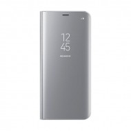 Оригинальный чехол крышка-книжка для Samsung G955 Galaxy S8 Plus Серебряный