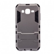 Ударопрочный чехол-подставка Transformer для Samsung J500H Galaxy J5 с мощной защитой корпуса Металл / Gun Metal