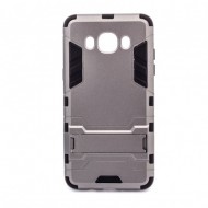 Ударопрочный чехол-подставка Transformer для Samsung J510F Galaxy J5 (2016) с мощной защитой корпуса Металл / Gun Metal