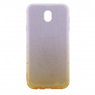 TPU чехол матовый Double color для Samsung J530 Galaxy J5 (2017) Желтый / Серебряный