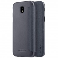 Кожаный чехол (книжка) Nillkin Sparkle Series для Samsung J730 Galaxy J7 (2017) Черный