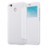 Кожаный чехол (книжка) Nillkin Sparkle Series для Xiaomi Redmi 4X Белый