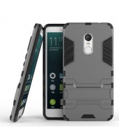Ударопрочный чехол-подставка Transformer для Xiaomi Redmi Note 4 / Note 4X с мощной защитой корпуса Металл / Gun Metal