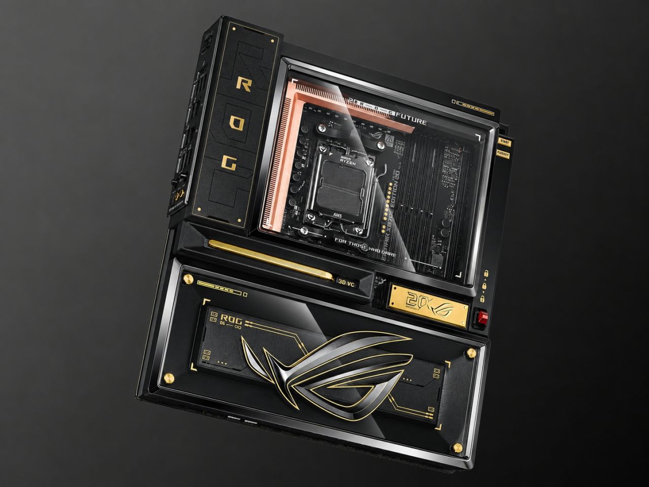 ASUS представила ROG Crosshair X870E Edition 20 с двумя AMOLED-экранами